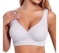 Brassiere Sport Femme Brassiere Femme sans Armature Grande Taille Brassière Coton Soutien Gorge Anti Transpiration Dos Nageur avec Blanc Maintien Debardeur Bralette Allaitement sous Vêtements Femmes