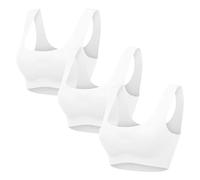 Brassiere Sport Femme,Épaules Large 3 pièces Brassière Push up Comfit Brassiere Classiques en Microfibre sans Coutures Bralette Amovibles Rembourrage,brassière Femme Coton