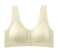 BrassièRe Sport Femme Femmes Sexy Bouton Avant façonnage Tasse bandoulière Grande Taille Soutien-Gorge à Armatures(Beige,3XL)