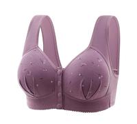 Brassiere Sport Femme Grande Taille - Soutien-gorge en dentelle avec boucle latérale avant pour femmes sans anneau en acier mouvement sans couture réglage de la collecte Yoga sommeil soutien-gorge