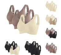 Brassière Sport Femme Lot de 3 Soutiens-Gorge de Sport Femme sans Armature avec rembourrés Fitness Yoga Soutien Sport Confortable Beau Doux Confortable Couleur Unie Grande Taille Pas Cher
