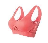 Brassiere Sport Femme Maintien Fort Push up Brassiere Sport Femme sans Armature Grande Taille Soutien Gorge Course Yoga Haut Femme Confortable sous-Vêtements Jogging Fitness (7XL, Rouge)