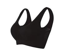 Brassiere Sport Femme Maintien Fort Push up Brassiere Sport Femme sans Armature Grande Taille Soutien Gorge Course Yoga Haut Femme Confortable sous-Vêtements Jogging Fitness (7XL, Noir)