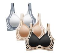 Brassière Sport Femme Maintien Fort, Soutien-Gorge Grande Confortable pour Un Usage Quotidien Décontracté Idéal avec Jean Toutes Saisons Inclus 3pièces