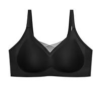 Brassiere Sport Femme Maintien Fort Soutien-Gorge sans Armatures pour Femmes,Bonnet Complet rembourré,sans Armatures,avec Rembourrage,Bustier Couture,Bralette Respirante et Douce(Black,M)