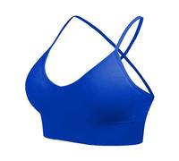 Brassiere Sport Femme sans Armature Grande Taille Corset Croisée Dos Soutien Gorge Dos NNu Confortable Sexy sous-Vêtements Running Jogging Yoga Fitness Fashion Top Haut (Grey, S)