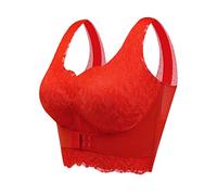 Brassière Sport Femme Soutien Gorge avec Armature Soutien-Gorge sans Couture pour Femmes sans Monture Beauté Coussinets de Poitrine Well Brassiere Post (Red,XXXL)