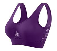Brassiere Sport Femme Soutien Gorge sans Armature Soutien Gorge Push Up sous Vetements Feminins Soutien Gorge sans Couture Sexy Brassiere Bra Top 2025 Mon Compte Violet M