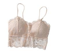 Brassiere Sport Pad Ont Sports Femmes Poitrine Veste Portant des sous-vêtements A Sexy(Beige,One Size)