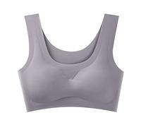 Brassiere Sport Rembourré Soutien Gorge Sport Femme Soutiens-Gorge en Soie Glace Minces pour Femmes D'Entraînement Course Yoga Beauté Confortable avec Coussinets Amovibles Légers en Coton Rembourré
