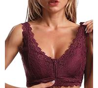 Brassières en dentelle pour femme - Soutien-gorge en dentelle avec fermeture éclair sur le devant - Soutien-gorge plongeant sans armatures rembourré sans armatures pour un usage quotidien Modgal