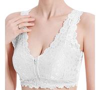 Brassières en dentelle pour femme | Soutien-gorge push-up à fermeture éclair avant pour femme, sans armatures, soutien-gorge plongeant en dentelle pour un usage quotidien Modgal