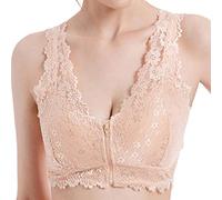 Brassières en dentelle pour femme | Soutien-gorge sans fil avec fermeture éclair sur le devant | Soutien-gorge plongeant sans armatures pour un usage quotidien Modgal