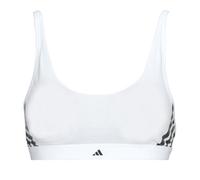 Brassières femmes adidas ACTIVE ESSENTIALS COTTON 3 STRIPES Blanc EU L