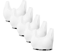 Brassières pour Fille Coton Soutien-Gorge de Sport Lot de 5 Adolescentes Gilet Bustier Dos en Forme de U Débardeur Crop Tops Haut Bandeau 8-15 Ans