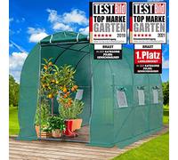 BRAST Serre de Jardin 6m2 (3x2) extrêmement stable - 4 tailles diff. - : Tubes d’acier galvanisés et Film spéciale de175 g/m2 aération optimale, montage rapide - serre de jardin tunnel