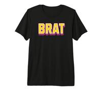 Brat, drôle de Typographie Jaune pour Un Gamin Mignon T-Shirt Haut de Gamme