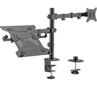 Brateck LDT66-C024ML Support d'écran un bras articulé un support latéral pour ordinateur portable sur tige