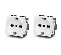 BRATEK 2 prises murales 2P+T 16A, Prise De Courant compatibles avec bticino matix, Prise Murale Prises de courant