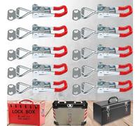 Brateuanoii 10 PCS Loquet à Bascule en Métal, GH-4001 Loquet, Sauterelles de Menuisier Réglable Rapide Pince à Bascule Fixation Boucle avec pour Fixation et Serrage, Capacité de Rétention 100KG