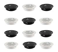 Brateuanoii 12 Pièce Grille D'aération Trou Inox, Grille de Ventilation de Forme Ronde, Évents D'aération en Acier Inoxydable, Ventilation des Trous de Maille, pour Armoire de Cuisine Armoire