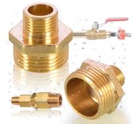 Brateuanoii 2 Pièces Raccord Male Male 1/2’’ x 1", Mamelon Laiton Brut Réduit Double Mâle 15/21-26/34, Mamelon Hexagonal En Laiton, Double Mâle Joint De Tuyau Fileté Avec Hexagone AG/AG