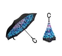 Braty Decorations Parapluie inversé à manche latéral, parapluie innovant, parapluie double couche, parapluie inversé, parapluie avec poignée en forme de C, L