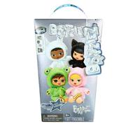 Bratz Série Bratziez Bling 25e Anniversaire, 6 Peluches à Collectionner | Visage rigide, Détails en strass, Attache en forme d'étoile, avec clip charm, Biberon inclus, Figurines de 20 cm, Dès 6 ans