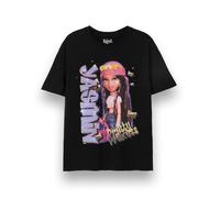Bratz Yasmin T-Shirt Femme | T-Shirt Graphique à Manches Courtes Y2K Bling en Noir | Jolie Princesse Classique poupée Chrome Coupe décontractée Haut de vêtements | Cadeau de Marchandise