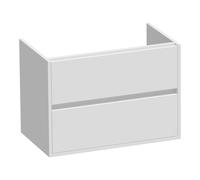 BRAUER Adore Ensemble de meuble salle de bain - 80x65x46cm - 2 tiroirs - sans poignée - fermeture douce - lavabo effet marbre - avec trou de robinet - nero marquina - blanc mat SW721039/SW1198396