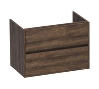 BRAUER Adore ensemble meuble de salle de bains 80x59x45.5cm - 1 lavabo central blanc - 1 trou de robinet - 2 tiroirs softclose - sans poignées - 1 découpe pour siphon - Grove SW24913/SW1198369