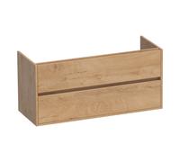 BRAUER Adore meuble sous-lavabo - 120x46x55cm - 2 tiroirs à fermeture douce - sans poignées - 2 découpes pour siphon - Forest Tan OK-AR120-2FT