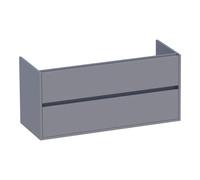 BRAUER Adore meuble sous-lavabo - 120x46x55cm - 2 tiroirs à fermeture en douceur - sans poignée - 1 découpe pour siphon - gris mat OK-AR120-1MG