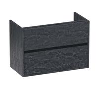 BRAUER Adore meuble sous lavabo peu profond - 80x39x55cm - 2 tiroirs softclose - sans poignée - 1 découpe pour le siphon - Damas OK-ARO80DA