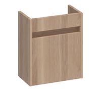 BRAUER Adore Meuble sous lave-mains 39.5x21.5x45cm 1 porte Chêne massif assemblage lamello brossé Smoked Oak FO-AR40RLEN