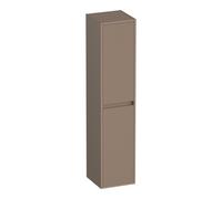 BRAUER Adore Wavy armoire haute 160 avec 2 portes sans poignée à ouverture à gauche ou à droite mat moka HK-ADW160MM