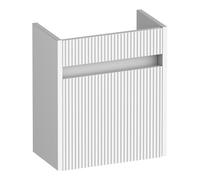 BRAUER Adore Wavy meuble lave-mains - 40x45x22cm - avec 1 porte sans poignée ouvrant vers la droite mat blanc FO-ARW40RMW