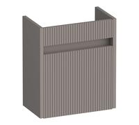 BRAUER Adore Wavy meuble lave-mains - 40x45x22cm - avec 1 porte sans poignée ouvrant vers la gauche mat taupe FO-ARW40LMT