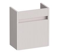 BRAUER Adore Wavy meuble lave-mains - 40x45x22cm - avec 1 porte sans poignée ouvrant vers la gauche mat sable FO-ARW40LMS