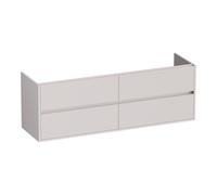 BRAUER Adore Wavy meuble sous-lavabo 160 4 tiroirs à fermeture en douceur - sans poignée - 2 découpes pour siphon - sable mat OK-ARW160MS