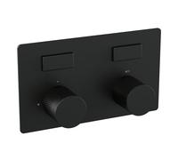 Brauer Black Carving boutons poussoirs thermostatiques encastrés 2 fonctions in/out noir mat 5-S-157