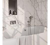 Brauer Brushed Carving mitigeur thermostatique bain encastré bouton poussoir set 04 combinaison de remplissage de bain 3 positions douche à main flexible de douche raccord mural coude acier inoxydable