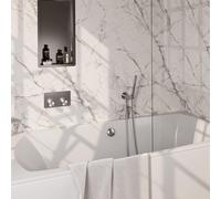 Brauer Brushed Carving mitigeur thermostatique bain encastré boutons poussoirs set 03 barre de remplissage bain combiné tuyau douche à main raccord mural coude acier inoxydable brossé pvd 5-NG-212