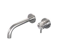 Brauer Brushed Edition Mitigeur lavabo encastrable avec poignée type B5 avec partie encastrable rosaces rondes ColdStart Nickel brossé 5-NG-004-B5-65