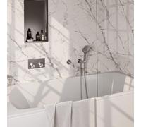 Brauer Brushed Edition mitigeur thermostatique bain encastré bouton poussoir set 04 bec 3 positions douchette flexible douche raccord mural coude inox brossé pvd 5-NG-211