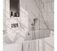 Brauer Brushed Edition mitigeur thermostatique bain encastré bouton poussoir set 04 combinaison de remplissage de bain 3 positions douche à main flexible de douche raccord mural coude acier inoxydable