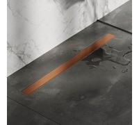 Brauer Caniveau de douche 100x7.5cm avec grille multi-usages et bride inox Cuivre brossé DR-MRF100GK
