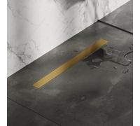 Brauer Caniveau de douche 70x7.5cm avec grille multi-usages et bride inox Or brossé DR-MRF70GG