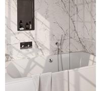 Brauer Chrome Carving ensemble de boutons poussoirs thermostatiques encastrés pour baignoire 03 barre de douche combinée flexible de douche raccord mural coude chromé 5-CE-212