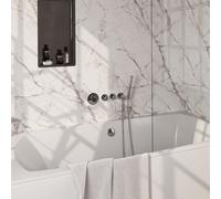 Brauer Chrome Edition Mitigeur bain encastrable thermostatique remplissage baignoire par trop-plein avec douchette stick Chrome 5-CE-046